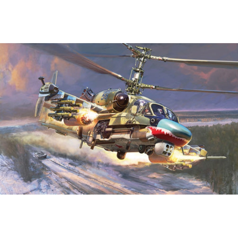 ZVEZDA 1/144 Ka-52 Russian Attack Helicopter Kit Z7429