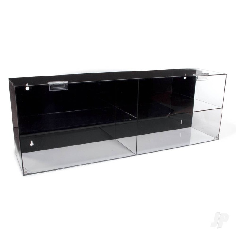1:18 4 Car Acrylic Display Case (Plain Box) Clear w/ Black Back