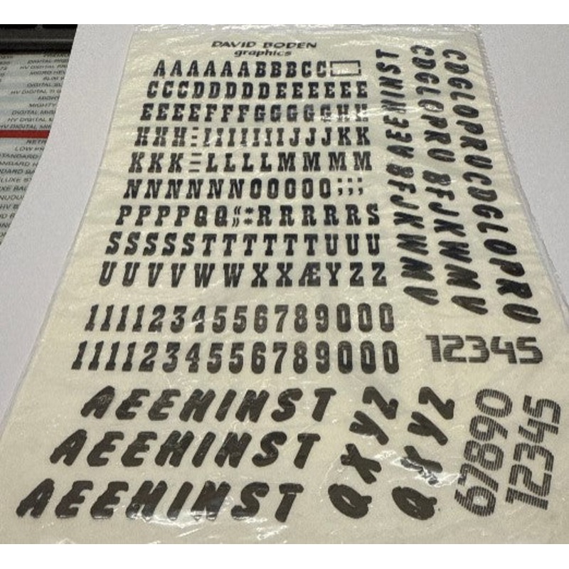 D.Boden Alphabet and numbers – Black – 10mm