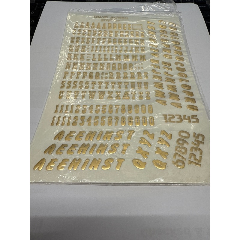 D.Boden Alphabet and numbers – Gold – 10mm