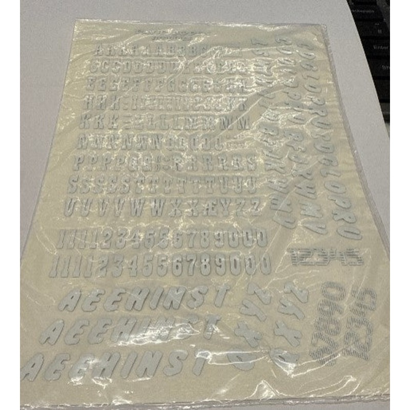 D.Boden Alphabet and numbers – White – 10mm