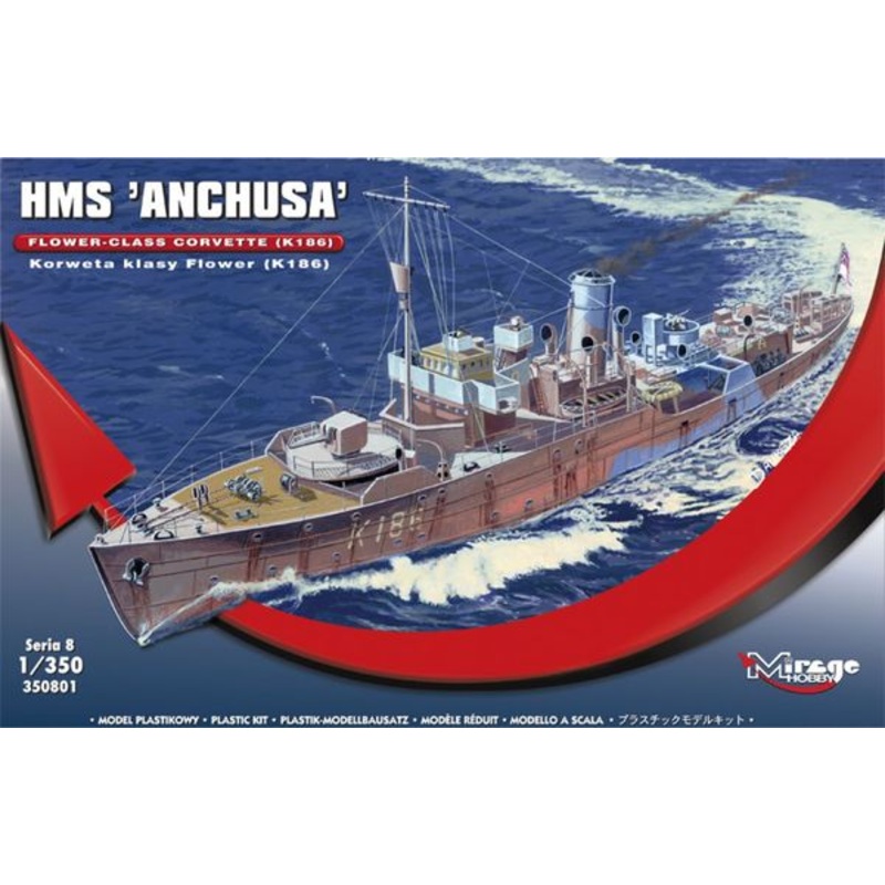 Mirage Hobby 350801  1:350 WW2 Royal Navy HMS Anchusa Flower-Class Corvette K186