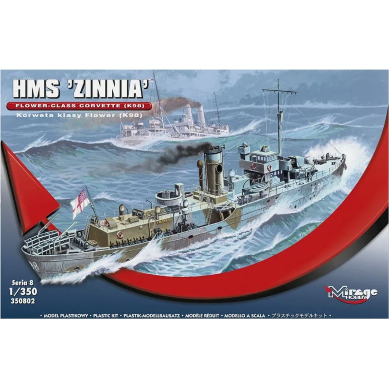 Mirage Hobby 350802  1:350 WW2 Royal Navy HMS Zinnia Flower-Class Corvette K98