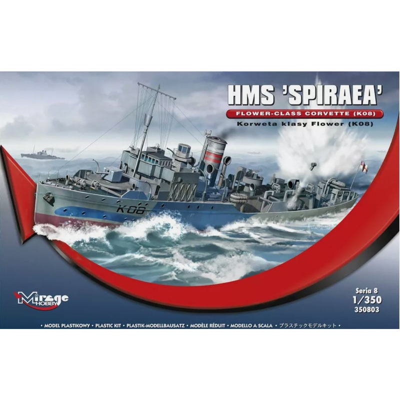 Mirage Hobby 350803  1:350 WW2 Royal Navy HMS SPIRAEA Flower-Class Corvette (K08)