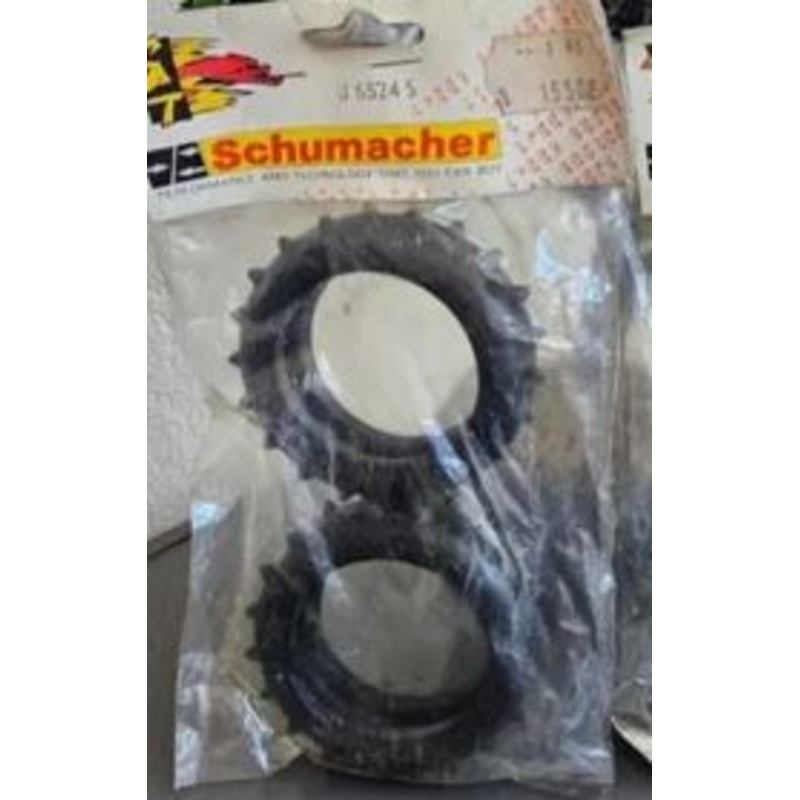 Original Vintage Schumacher Cat 2000 Front 2×20 Tyres Green Compound U6524S (Box 103)