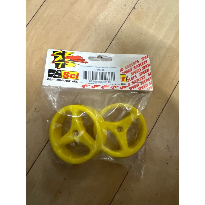 Schumacher Front Wheels Fireblade Evo Yellow 3 Spoke U2074L (Box 103)