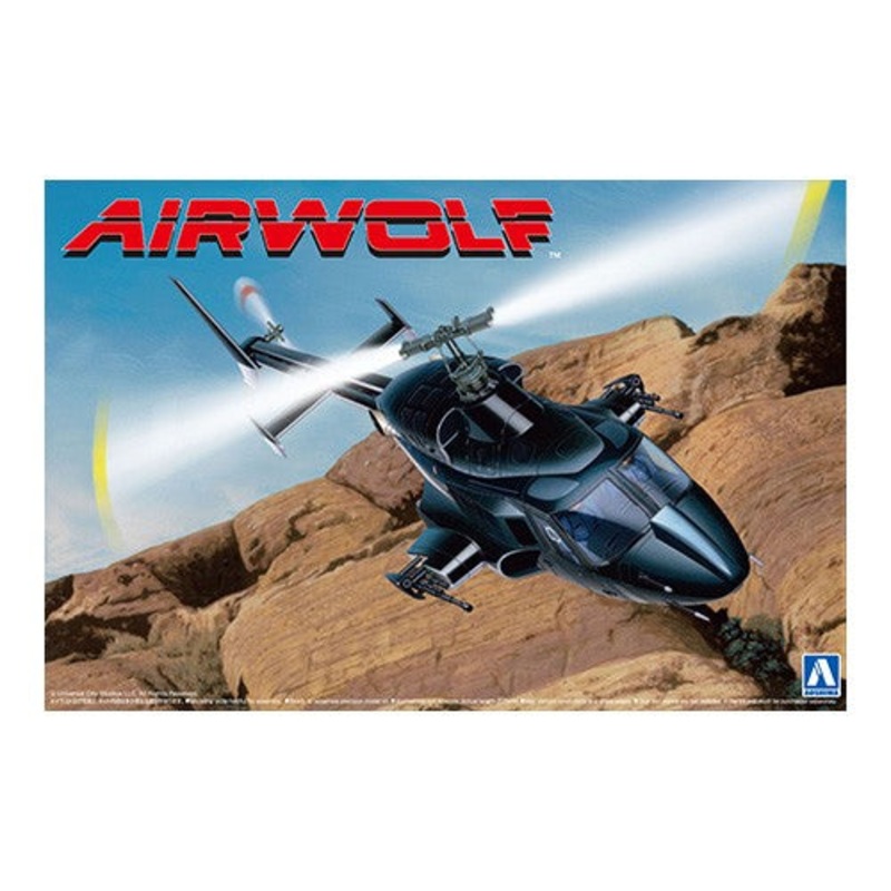 Aoshima 1/48th AIRWOLF HELICOPTER  WITH CLEAR BODY OPTION 06352