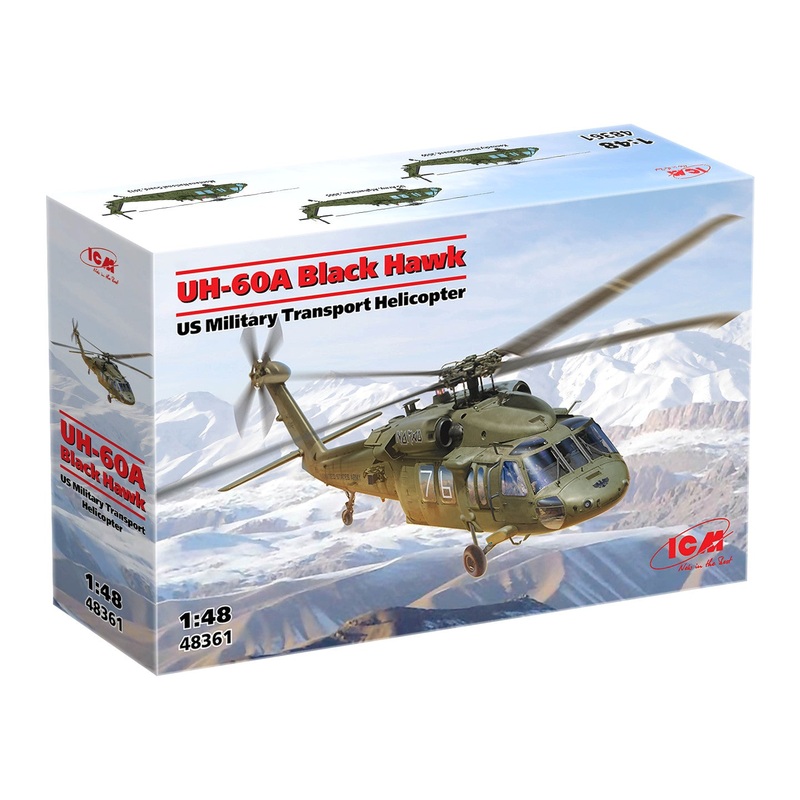ICM 1/48 UH-60A Black Hawk Helicopter Kit 48361