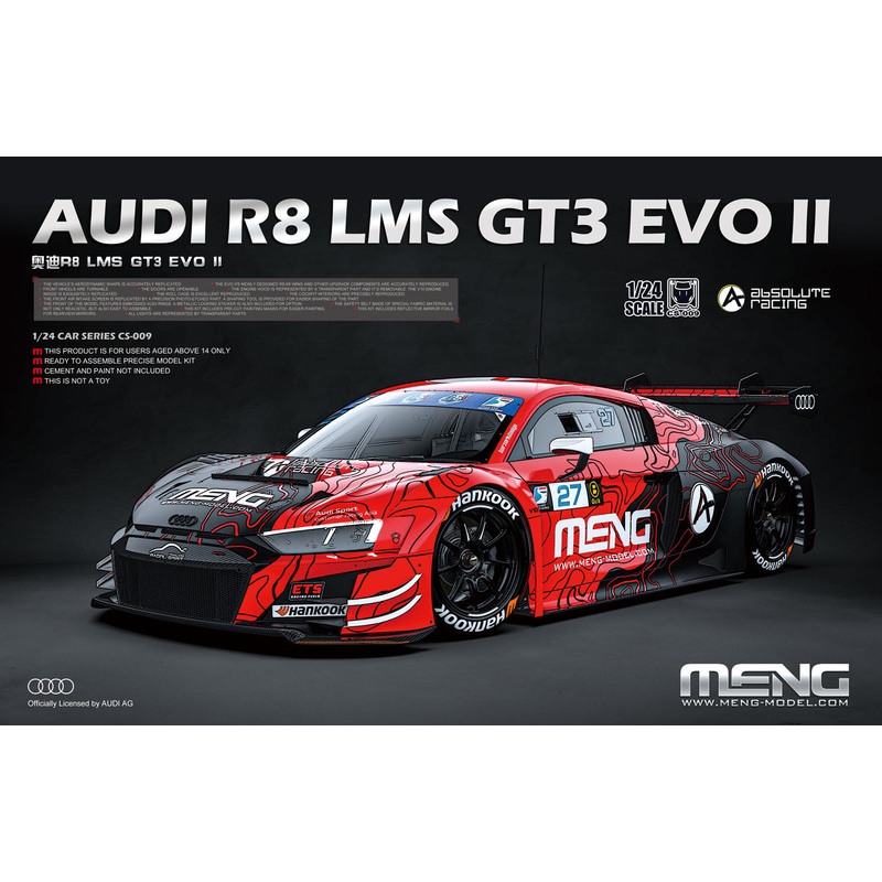 Meng Model 1/24 Audi R8 LMS GT3 EVO II Model Kit CS-009