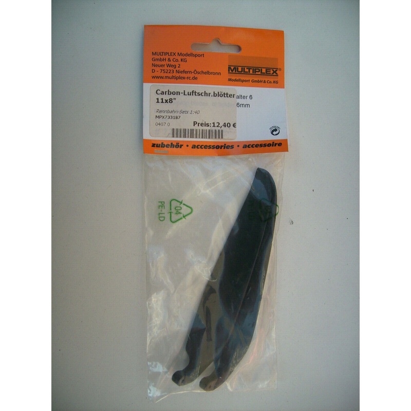 Multiplex Carb. Blades 11 x 8 Holder 6mm 733187
