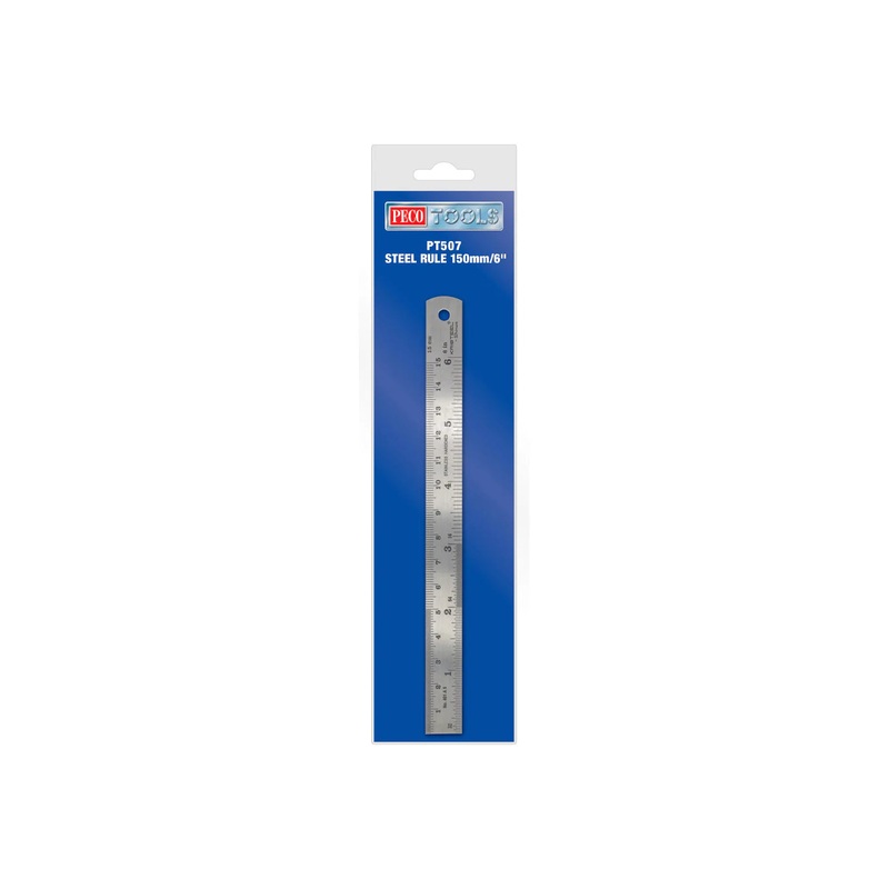 Peco PT507 Steel Rule 150ml/6in