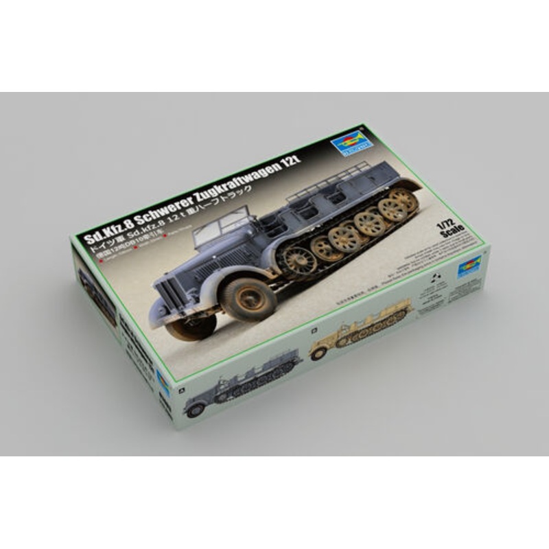 Trumpeter 1/72 German Army WWII Schwerer Zugkraftwagen 12t Half-Track Vehicle Kit PKTM07403