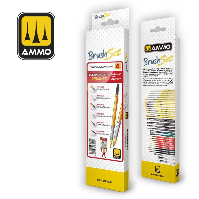 Ammo BEGINNERS BRUSH SET – Pack of 6
