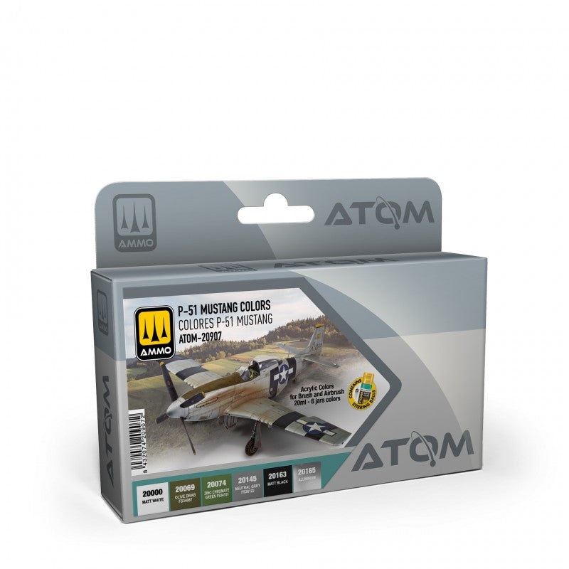 Ammo P-51 MUSTANG colours Set of 6 paints