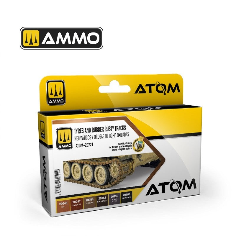 ATOM RUBBER TYRES & RUSTY TRACKS – Pack of 6 20721