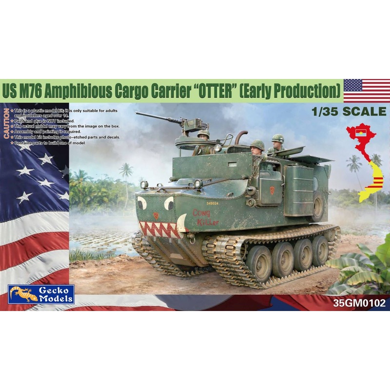 GECKO 1/35 US M76 Amphibious Cargo Carrier ( Otter) early Production Kit – 35GM0102