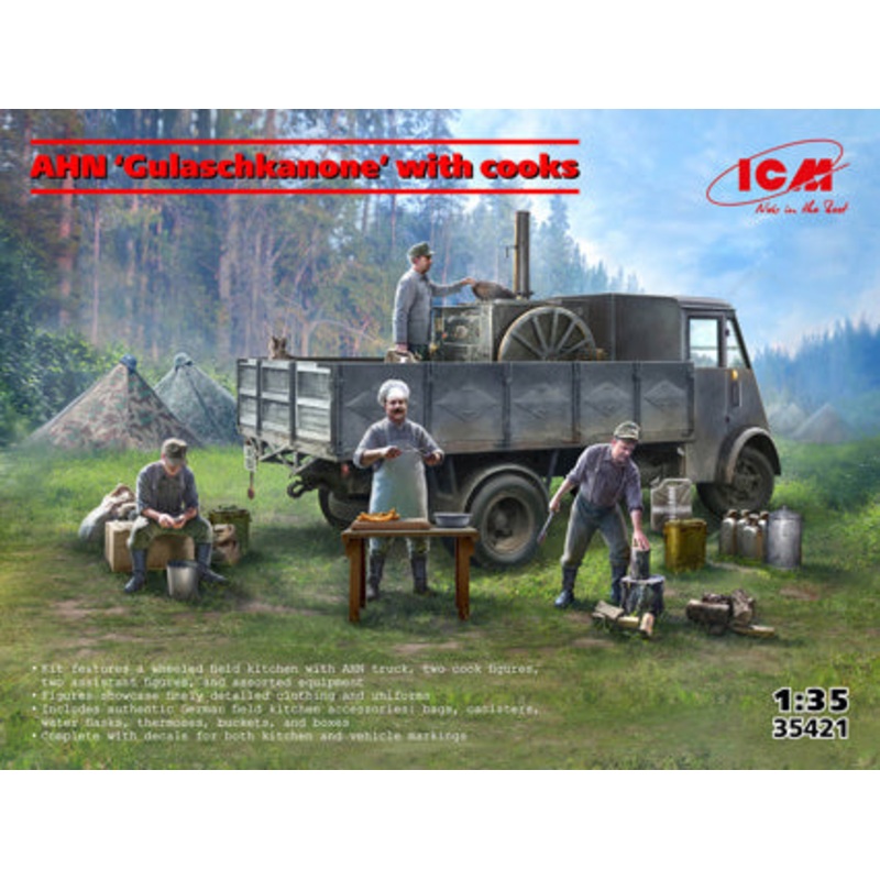 ICM 1/35 AHN Gulaschkanone Truck with 4 Figures & Accessories Kit 35421