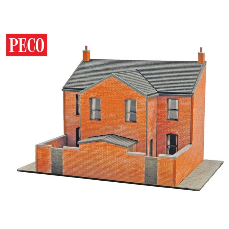 Peco N Gauge Victorian Houses Semi-detached (Low Relief Backs) NB307