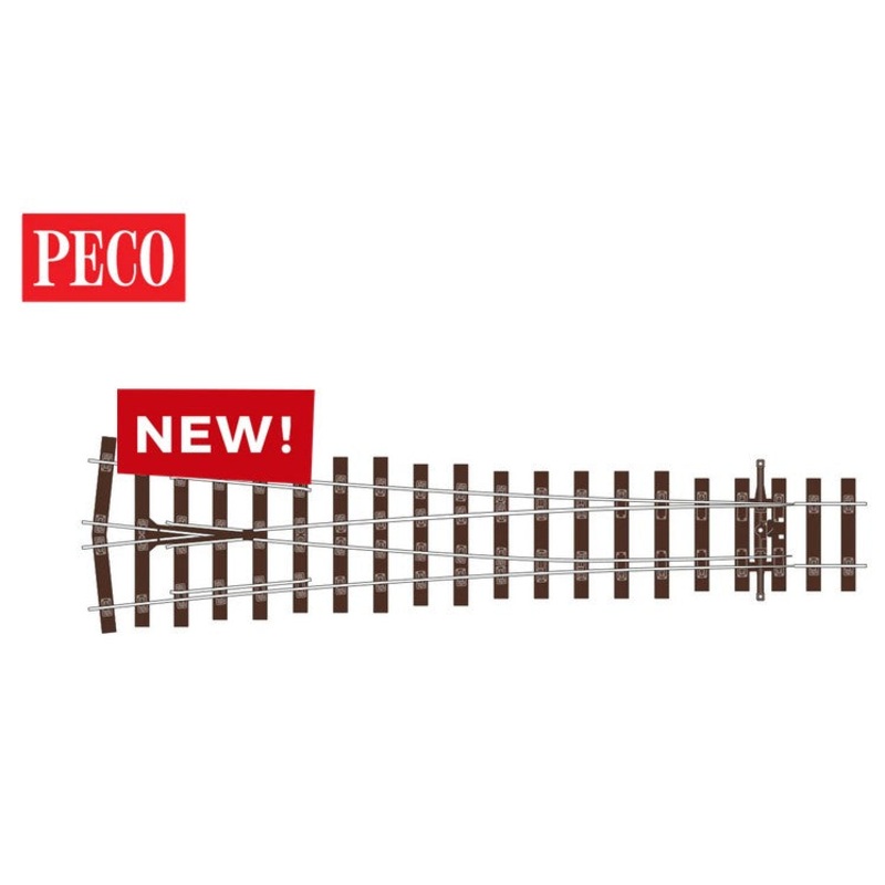 Peco OO Streamline Large Radius Y Turnout – Bullhead