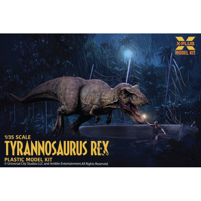 X PLUS 1/35 Jurassic Park Tyrannosaurus Rex Plastic Model Kit – 411-200364