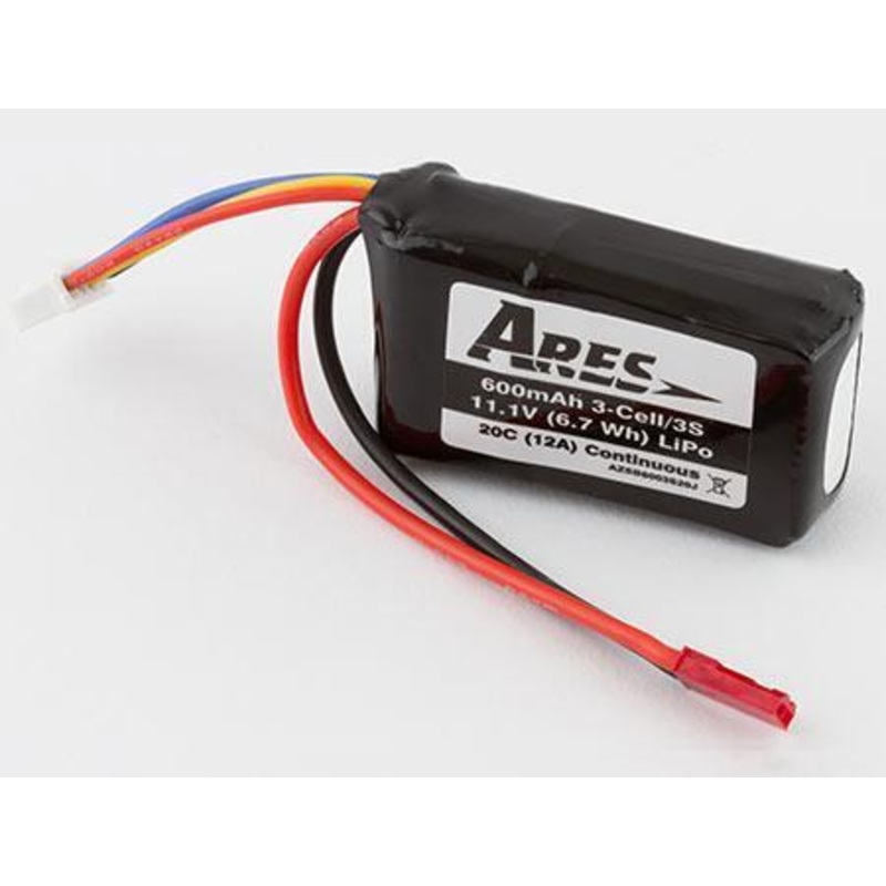 ARES 600MAH 3-CELL/3S 11.1V 20C LIPO BATTERY – JST Connector – SECOND HAND