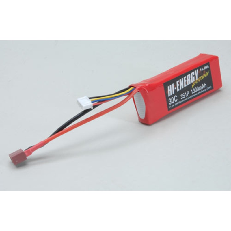 Hi-Energy 3S 1300mAh 30C T-Type/Deans Connector -SECOND HAND
