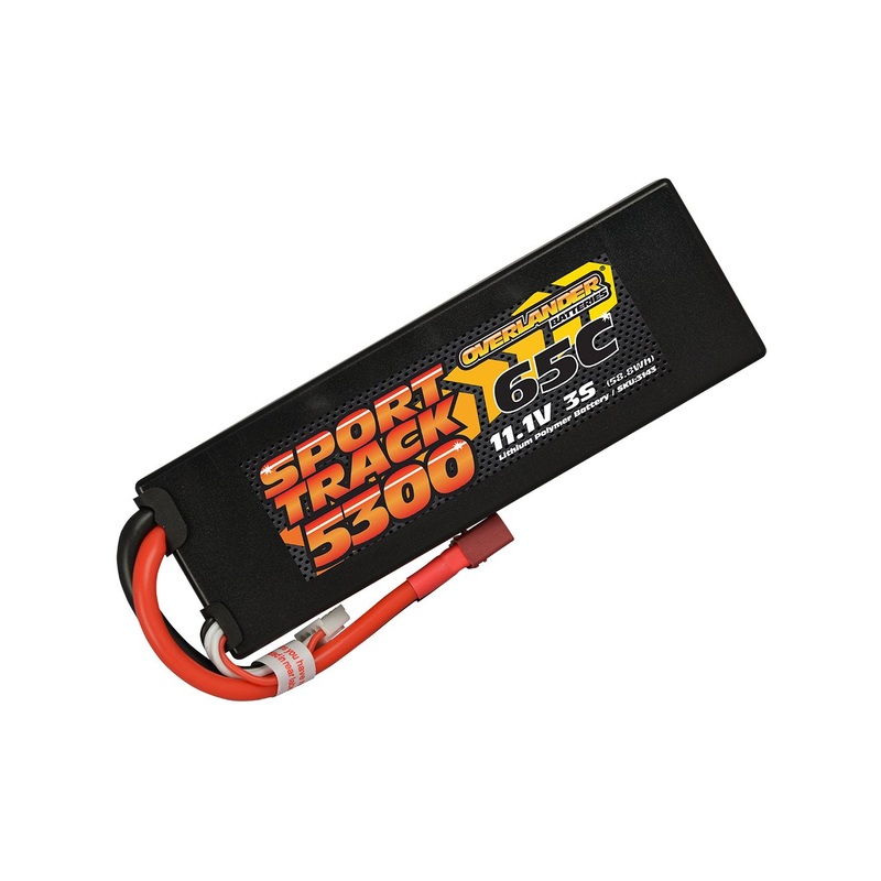 Sport Track 5300mAh 11.1V 3S 65C Hard Case Sport Track LiPo Battery – XT90