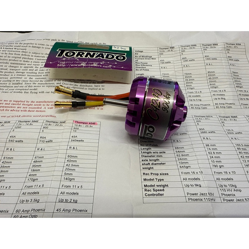 Tornado Thumper C4240-900kv Brushless Outrunner Motor (Purple)