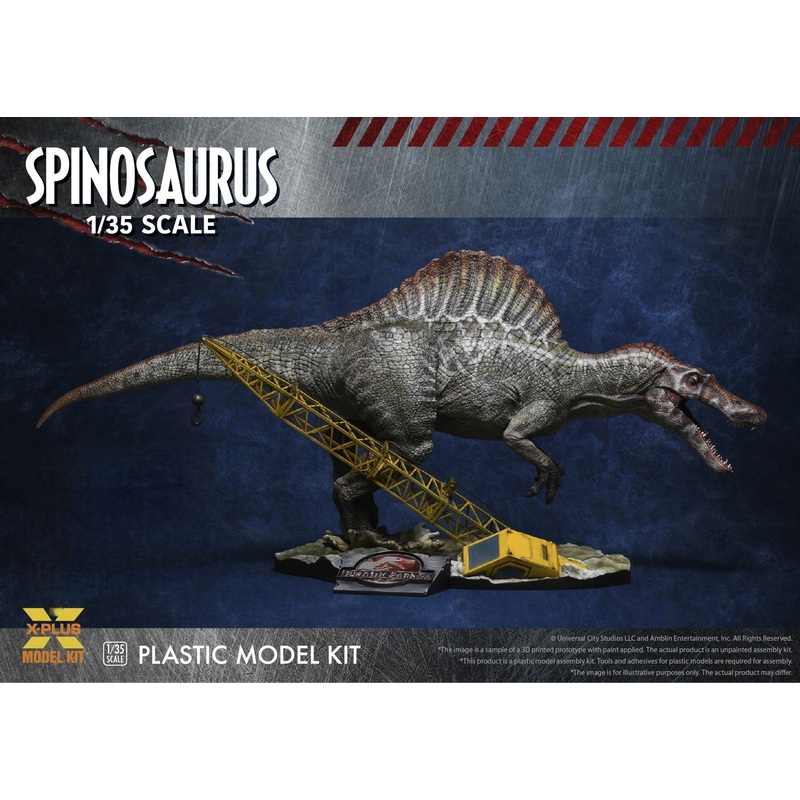 X PLUS 1/35 Jurassic Park 3 Spinosaurus Plastic Model Kit 411-200099