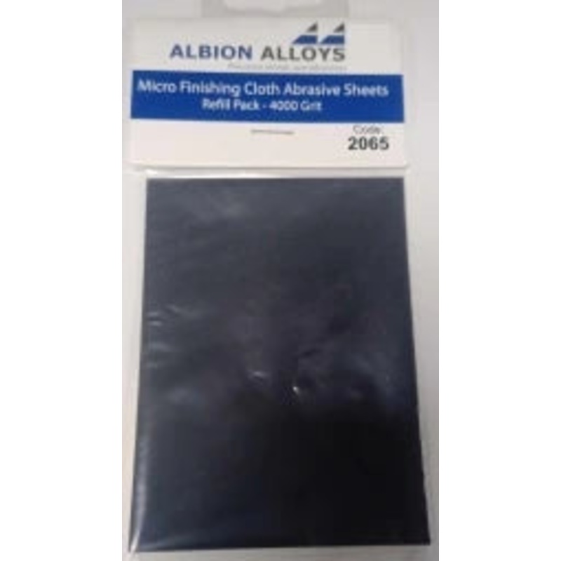 Albion Alloy Micro Finishing Cloth – Abrasive Sheets – 4000 Grit (Pack of 2) 2065