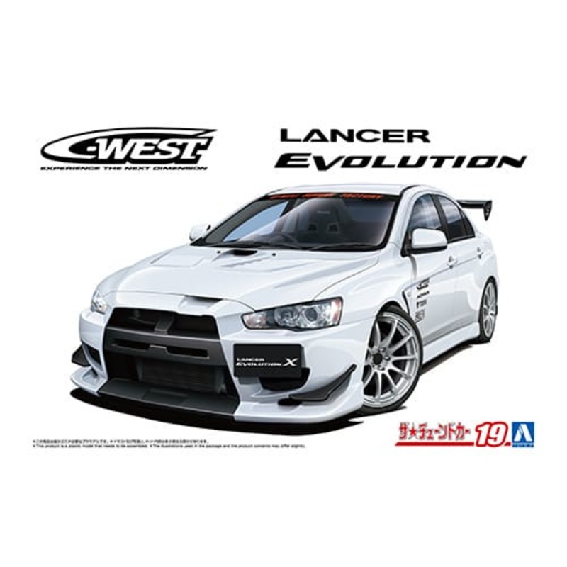 Aoshima  1/24 C06929-WEST CZ4A MITSUBISHI LANCER EVOLUTION X 2007  Kit AO06929