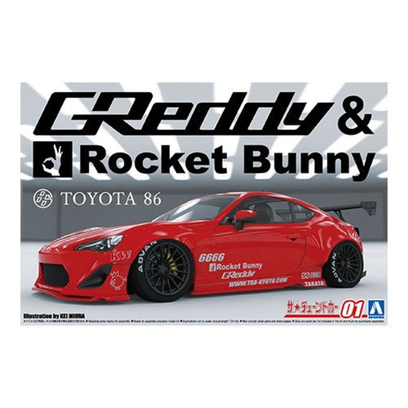 Aoshima  1/24 ZN6 TOYOTA 86 2012 GREDDY & ROCKET BUNNY ENKEI VERSION Kit 06186