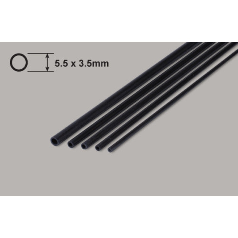 Carbon Fibre Tube 5.5×3.5x1000mm W-CT551000