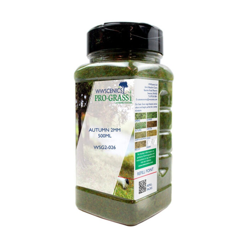 WWS 2mm Autumn Static Grass – 500ml Canister