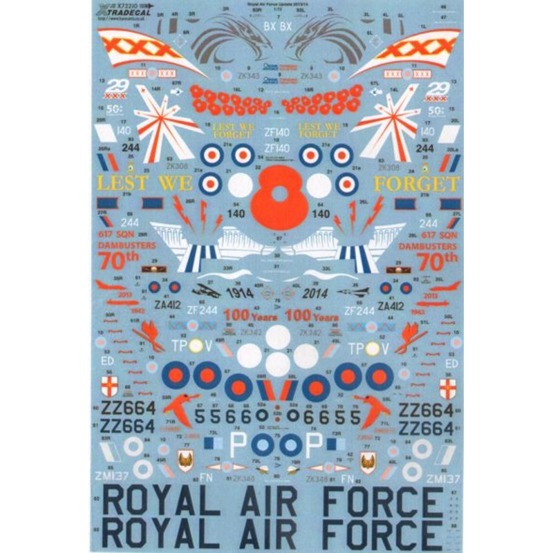Xtradecal 1/472 Royal AirForce Update 2013-14 X72216