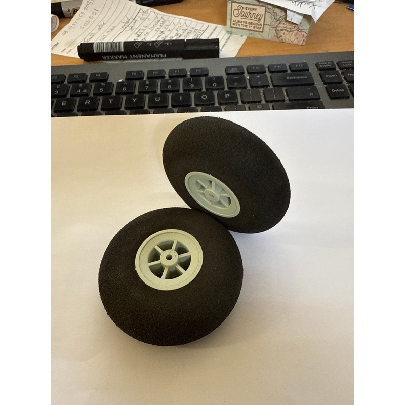 Foam rubber wheels 70mm  -pair