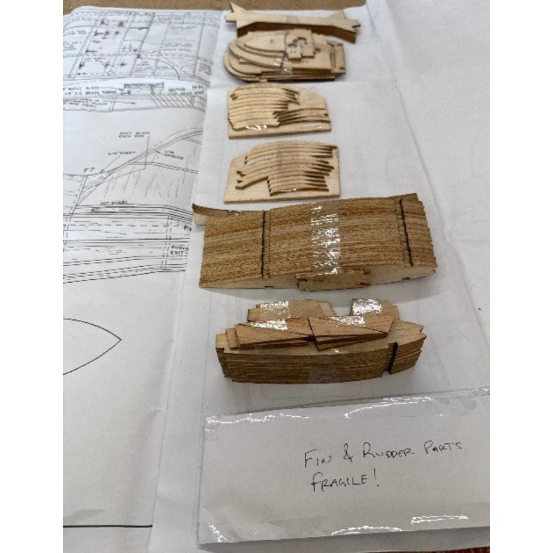 Pitts special S-1S 48inch Balsa Plan Pack with Laser Cut Parts