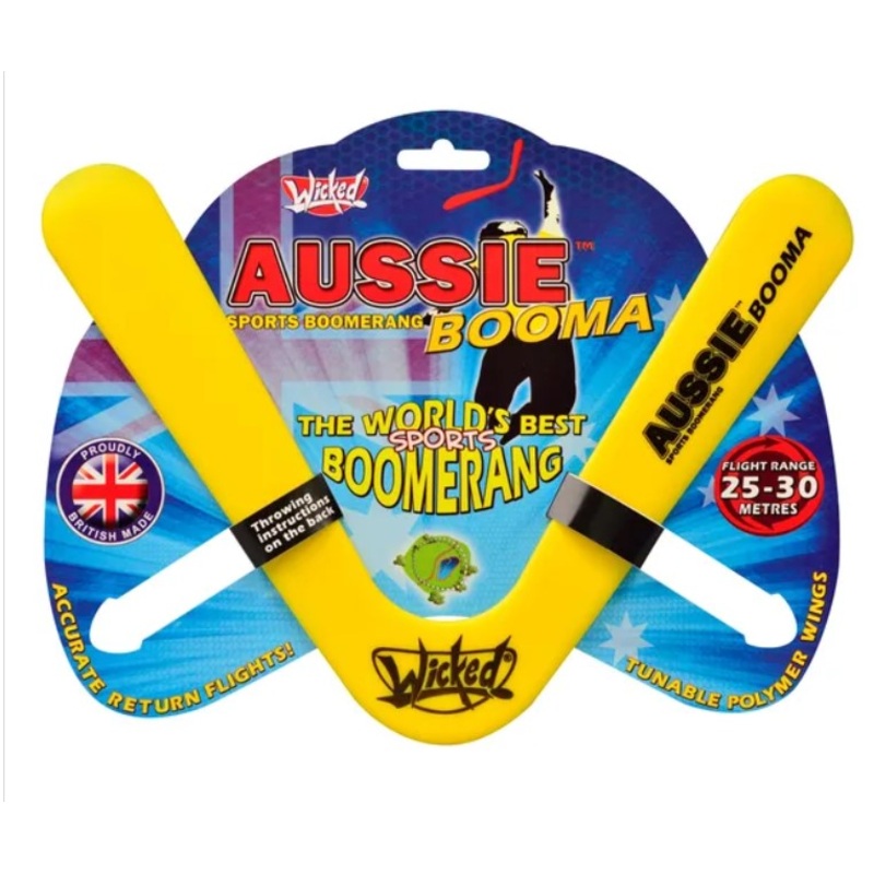 Wicked Aussie Booma | Classic Australian Style Boomerang  – Yellow