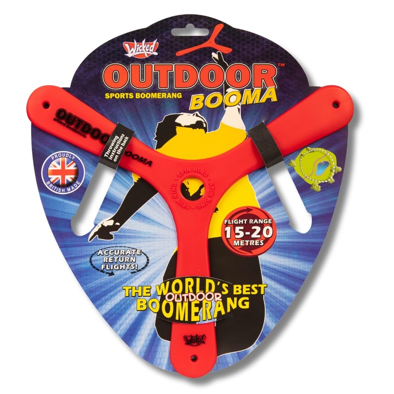 Wicked Outdoor Booma – Classic Sports Boomerang – Red