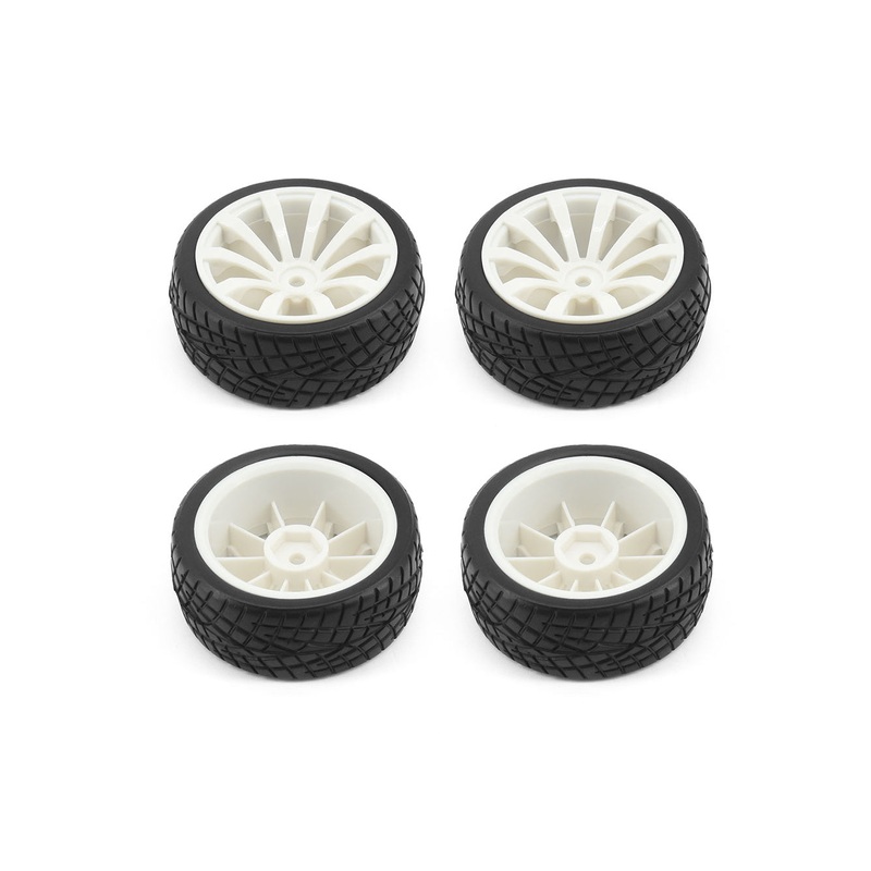 1/10 On Road/10 Spoke Wheel Set White (4pcs)