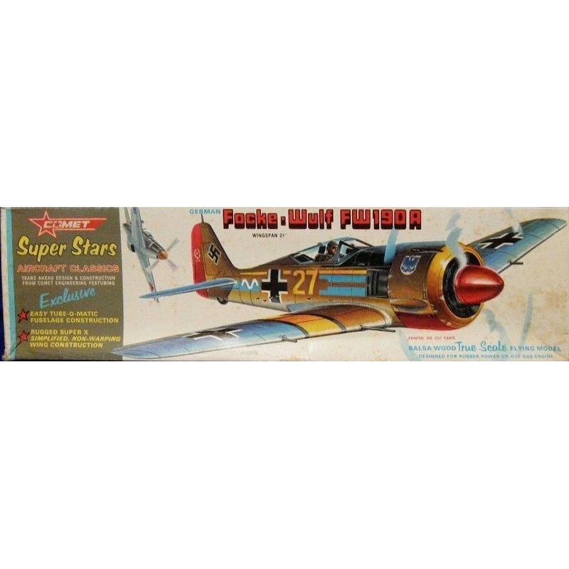 Comet Focke Wulf FW`190A Kit 1621 – Vintage Kit New in Box