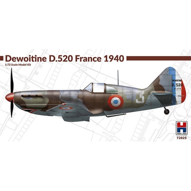 Hobby 2000 1/72 Dewoitine D520 France 1940 Kit 72025