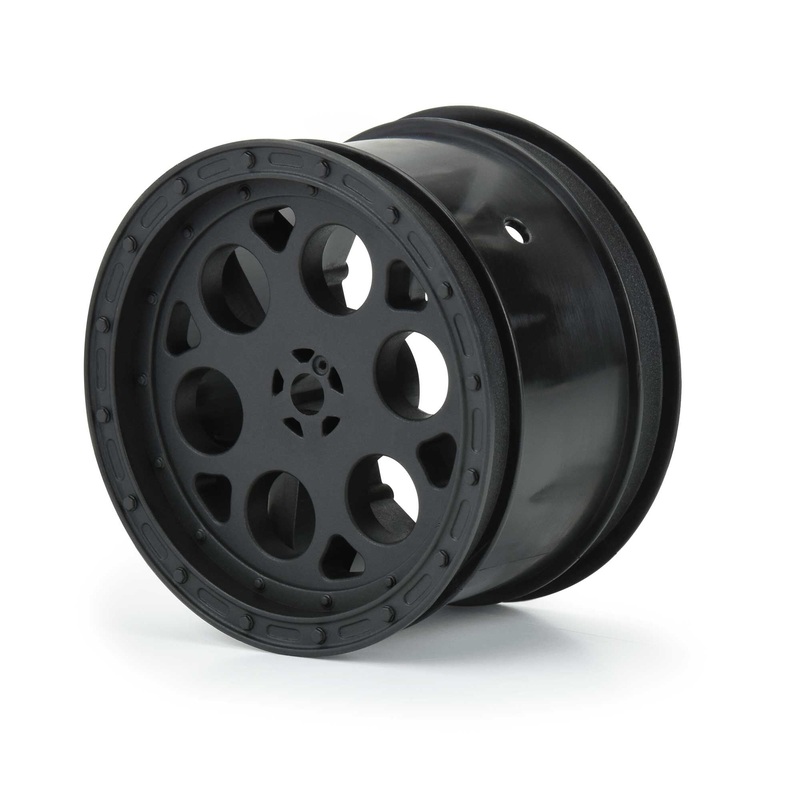1/10 Showtime Rear 2.2 12mm Sprint Car Wheels (2) Black