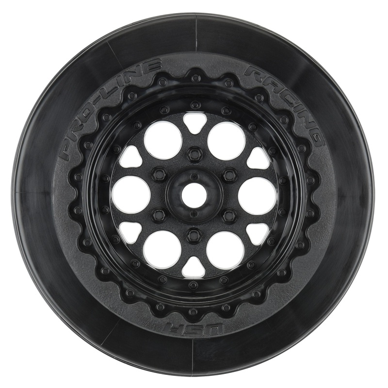 1/10 Showtime+ Wide Rear 2.2/3.0 12mm Drag Wheels (2) Blac