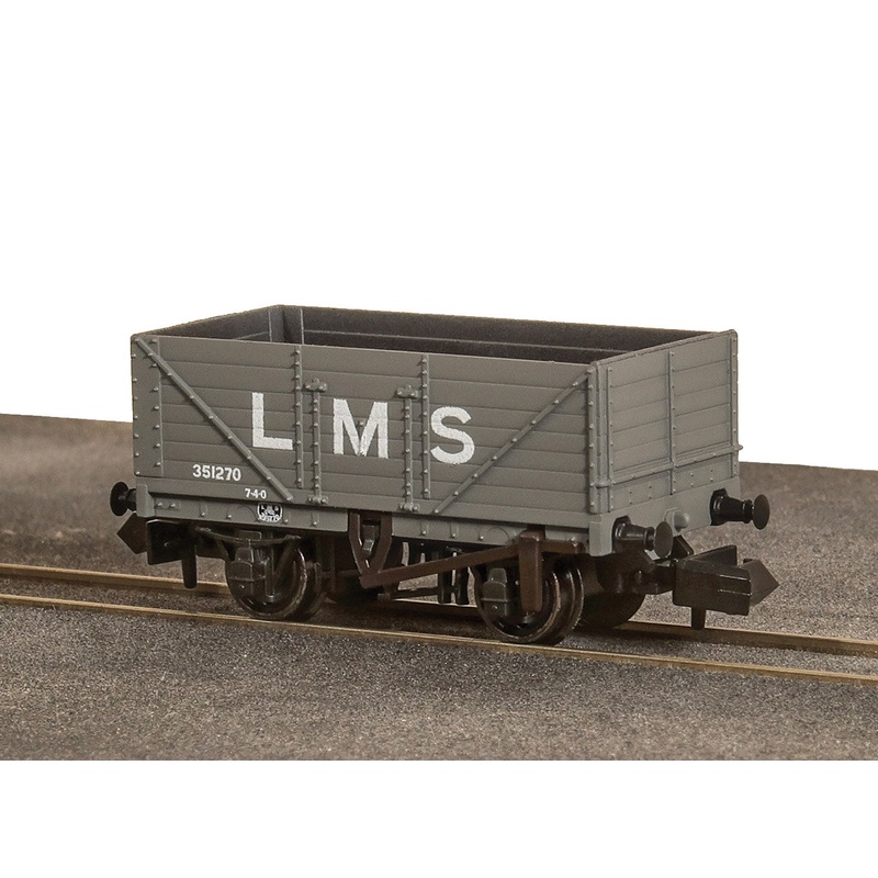 9ft 7 Plank Open Wagon LMS Grey
