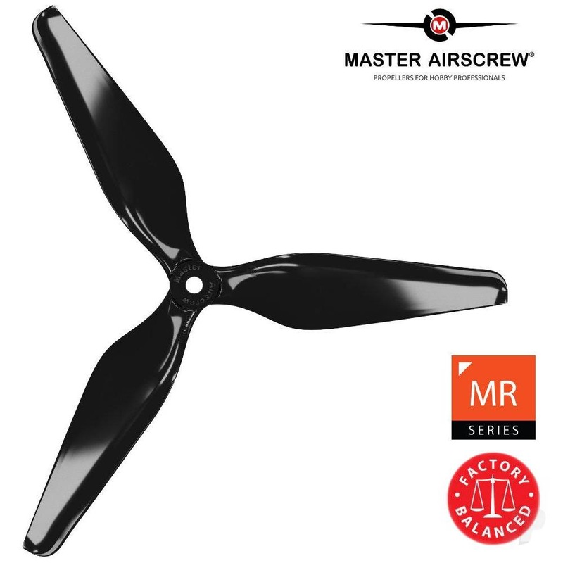10×5 3MR 3-Blade Propeller (CW) Reverse/Pusher Black