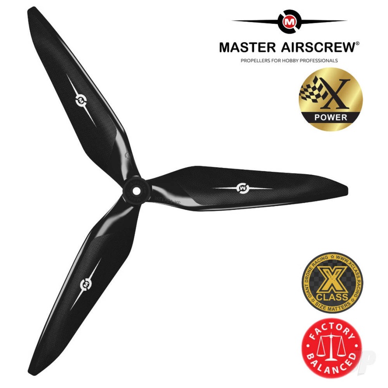 14×13 3X Power X-Class Giant Racing Drone Propeller (CW) Reverse/Pusher Black
