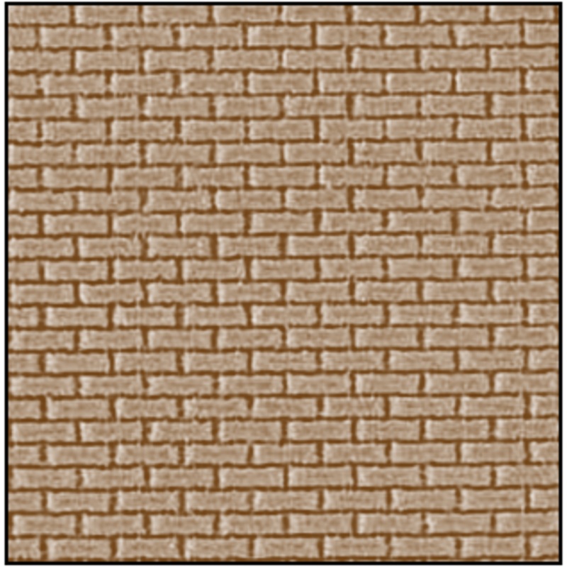 7mm Plain Bond Brickwork STONE Colour