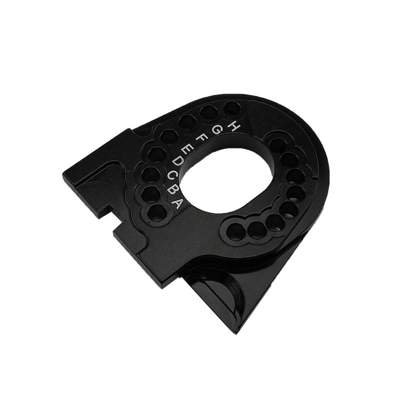 Adjustable Motor Mount Black Aluminum TRX4
