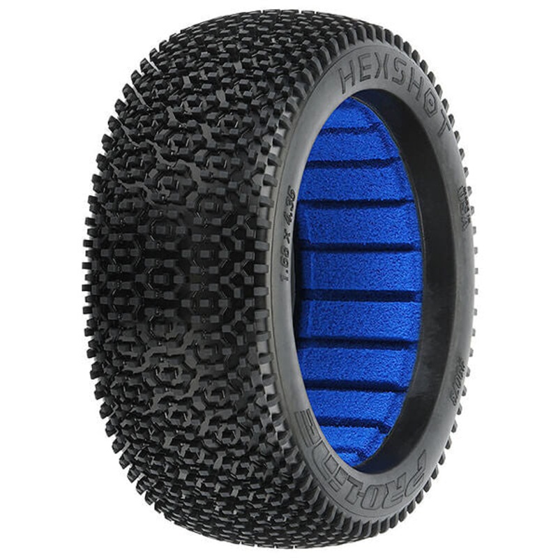 PROLINE HEX SHOT S3 SOFT 1/8 BUGGY TYRES W/CLOSED CELL